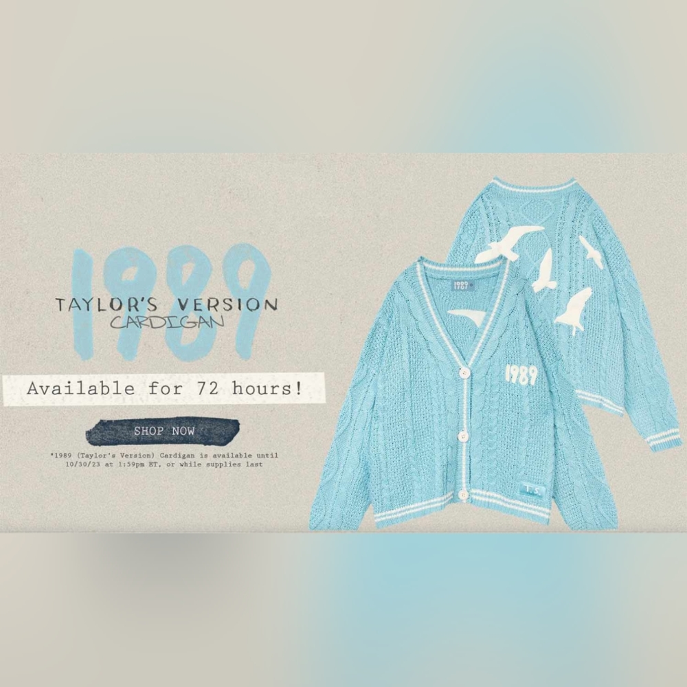 Taylor Swift Official 1989 Cardigan XL / 2XL